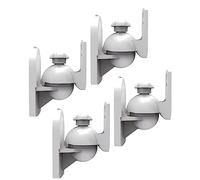 RICOO Soporte para Altavoces de Pared LH028-W, Universal Giratorio/Inclinable para Altavoces de hasta 2,5 kg, Conjunto de 4, Blanco.