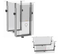 RICOO Soporte Torre PC Montaje Debajo Escritorio TRH02-S Ajustable Extensible Instalación de Ordenador bajo de Mesa Horizontal Vertical Plata