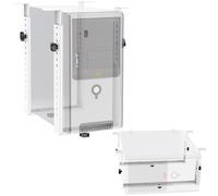 RICOO Soporte PC Bajo Escritorio TRH02-W, Soporte CPU Ajustable en Ancho y Altura, Montaje bajo Mesa Vertical u Horizontal, Soporte para Torre de Ordenador hasta 35 kg, Blanco