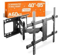 RICOO Soporte TV Pared 37-65" Pulgadas (94-165cm) S4764 Brazo articulado Giratorio Inclinable Colgador televisión Universal VESA 300x200-600x400 Negro