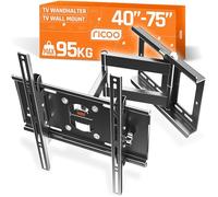 RICOO Soporte TV Pared 31-65" Pulgadas (79-165cm) R23-S Brazo articulado Giratorio Inclinable Colgador televisión Universal VESA 200x200-400x400 Negro