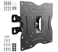 RICOO Soporte Monitor Pared Giratorio Inclinable 13-32" (33-81cm) R12 Brazo Universal Monitor LED/LCD/Curvo VESA 50x50-200x200 Negro Brazos para Monitor de Ordenador