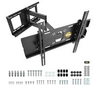 RICOO Soporte TV Pared Giratorio Inclinable Televisión 32-65" (81-165cm) R03 Brazo Universal Televisor LED/LCD/Curvo VESA 200x200-400x400 Negro