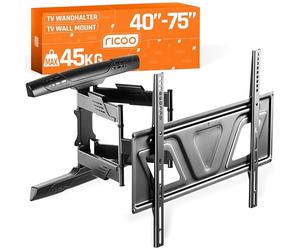 RICOO Soporte TV Pared Giratorio Inclinable Televisión 37-80" (94-203cm) S9564 Brazo articulado Televisor LED/LCD/Curvo VESA 300x200-600x400