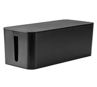 RICOO Organizador Cables Z3201-B, Caja Enchufes y Recoge Cables para el Hogar, Caja Guarda Cables Ordenar Cables, 32 x 13,5 x 12,7 cm, Negro