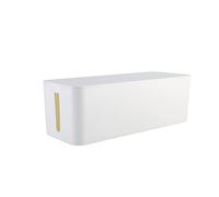 RICOO Organizador Cables Z4001-W, Caja Enchufes y Recoge Cables para el Hogar, Caja Guarda Cables Ordenar Cables, 40,6x15,6x13,4 cm, Blanco