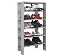 RICOO Zapatero 105 x 60 x 32 cm WM041-PL Mueble recibidor Estantería Gris - Organizador Zapatos