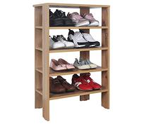 RICOO Zapatero 88 x 60 x 32 cm WM040-EW Mueble recibidor Estantería Roble marrón - Organizador Zapatos