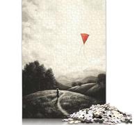 Ricordi d'infanzia Vintage - Puzzle di Ragazza con aquilone in campi aperti per adulti e adolescenti, 1000 pezzi, gioco Educativo, sfida, giocattolo, 1000 pezzi (75x50 cm)