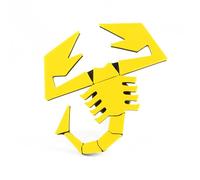Ricreo Accesorio con Logotipo de Escorpión para 500/595/695, Insignia para difusor Trasero, Escudo para Rejilla Fiat, Emblema Insignia Durabilidad (Amarillo)