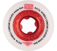 Ricta Ruedas Cromadas Nubes Rojo 86a monopatín, Unisex, 54 mm