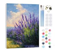 RICUVED Paisaje Pintar por Numeros Adultos Mujer con Marco,flor DIY Cuadros para Pintar por Numeros con Caballete de Madera, Pintura Acrilica Manualidades Adultos Decoracion 20x30cm