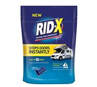 Rid-x Holding Tank - Desodorizante Pacs, tratamiento de tanque séptico para caravanas, barcos e inodoros portátiles, aroma fresco, 8 unidades
