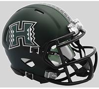 Riddell Casco réplica Mini Speed Style de Hawaii Warriors, Verde Mate, Colores del Equipo, Talla única