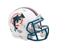 Riddell Dolphins 1997-2012 Throwback Revolution Speed Mini casco de fútbol americano
