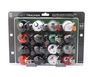 Riddell Juego de 32 Piezas de rastreadores de Casco de la NFL, Cascos de tamaño Gumball, Todos los Logotipos Actuales de la NFL, Juego 2024