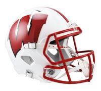 Riddell NCAA Wisconsin tejones tamaño Completo Velocidad réplica Casco, Rojo, Mediano
