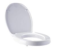 RIDDER Top Asiento de Inodoro, Elevador, Duroplast, SEBS (copolímeros en Bloque de estireno = elastómeros termoplásticos), Blanco
