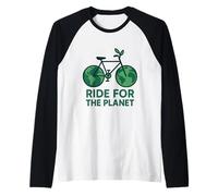 Ride For The Planet Día de la Tierra Bicicleta Ciclista Ciclismo Camiseta Manga Raglan