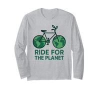 Ride For The Planet Día de la Tierra Bicicleta Ciclista Ciclismo Manga Larga