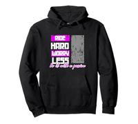 Ride Hard Worry Less Pink BikeLife Sudadera con Capucha
