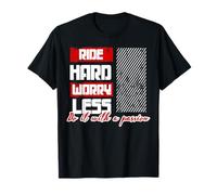 Ride Hard Worry Less Red BikeLife Camiseta