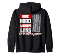 Ride Hard Worry Less Red BikeLife Sudadera con Capucha