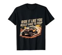 Ride It Like You Really Have To Poop Carreras de Jinete - Camiseta gráfica económica, Hombre, Negro, M