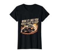 Ride It Like You Really Have To Poop Carreras de Jinete - Camiseta gráfica económica, Mujer, Negro, XS