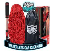 Ride kings Plumero exterior para coche, sin arañazos, kit de cepillo suave para coche, camión, SUV, RV y motocicleta, pelo de algodón encerado, plumero de coche con mango extensible, plumero para