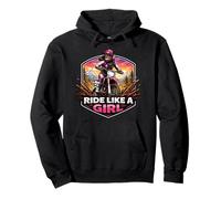 Ride Like A Girl Dirt Bike Rider Motocross Motocross Motocicleta Mujer Sudadera con Capucha