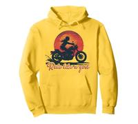 Ride Like a Girl Vintage Sunset Amante de la Motocicleta Chica Sudadera con Capucha