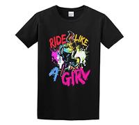 Ride Lke A Girl BMX Biker Gift Idea J M Transparent Unisex 100% Cotton Short-Sleeve T-Shirts Black S