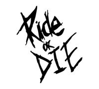 Ride Or Die Sticker Sticker - Pegatina impermeable para puerta de coche, parabrisas, camión, moto, recortable, Ride Or Die Autoaufkleber (8 x 6,1 cm)