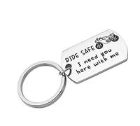 Ride Safe Letters - Llavero unisex con colgante de acero inoxidable para coche, número 2