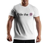 Ride The D Train New York City Subway NYC Metro Transit Fan Gift Funny Urban Commuter Camiseta De Hombre Blanca Size L