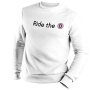 Ride The D Train New York City Subway NYC Metro Transit Fan Gift Funny Urban Commuter Jersey Unisex Blanco Size XXL