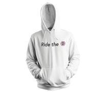 Ride The D Train New York City Subway NYC Metro Transit Fan Gift Funny Urban Commuter Sudadera con Capucha Unisex Blanca Size S