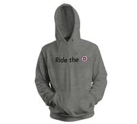 Ride The D Train New York City Subway NYC Metro Transit Fan Gift Funny Urban Commuter Sudadera con Capucha Unisex Gris Size L