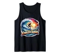 Ride The Endless Wave Surfing Tabla de Surf Divertida con Cita de Surfista Camiseta sin Mangas