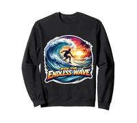 Ride The Endless Wave Surfing Tabla de Surf Divertida con Cita de Surfista Sudadera