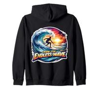 Ride The Endless Wave Surfing Tabla de Surf Divertida con Cita de Surfista Sudadera con Capucha