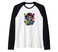 Ride The Storm, Pirate Skull Storm Adventure Graphic Camiseta Manga Raglan