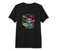 Ride The Storm, Pirate Skull Storm Adventure Graphic Camiseta Premium