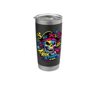 Ride The Storm, Pirate Skull Storm Adventure Graphic Vaso térmico de acero inoxidable de doble pared