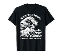 Ride The Wave Chase The Break Surf Ocean Beach Surfer Art Camiseta
