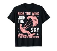 Ride The Wind Únete al Sky Kite Surfing Camiseta