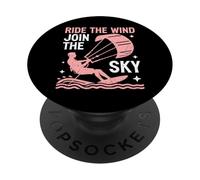 Ride The Wind Únete al Sky Kite Surfing PopSockets PopGrip Adhesivo