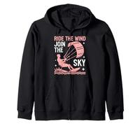Ride The Wind Únete al Sky Kite Surfing Sudadera con Capucha