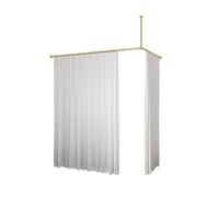 Rideau diviseur de pièce en Forme de L, Support métallique monté Sur le mur de la Vie privée, pour l'installation de Salon de beauté Chambre hôpital